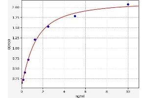 Typical standard curve (TEK Kit ELISA)