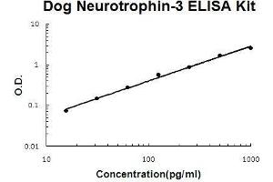 Dog Neurotrophin-3 PicoKine ELISA Kit standard curve (Neurotrophin 3 Kit ELISA)