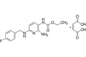Chemical structure of Flupirtine maleate , a Kv7 channel activator. (Flupirtine maleate)