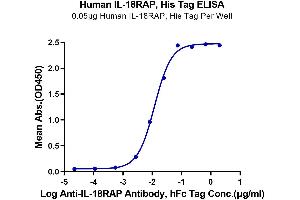 ELISA image for Interleukin 18 Receptor Accessory Protein (IL18RAP) protein (His tag) (ABIN7274972)