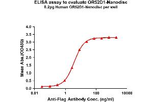 Elisa plates were pre-coated with Flag Tag OR52D1-Nanodisc (0. (OR52D1 Protéine)