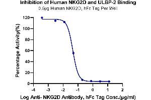 Binding Studies (Bind) image for Killer Cell Lectin-Like Receptor Subfamily K, Member 1 (KLRK1) (AA 78-216) protein (Fc-DYKDDDDK Tag) (ABIN7275337)