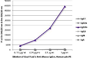 ELISA image for Goat anti-Mouse IgG2b antibody (PE) - Preadsorbed (ABIN376457)