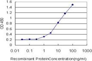 Detection limit for recombinant GST tagged APLP2 is approximately 1ng/ml as a capture antibody. (APLP2 anticorps  (AA 41-150))