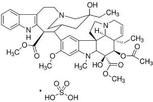 Chemical structure of Vinblastine sulfate , a Microtubule assembly inhibitor. (Vinblastine sulfate)