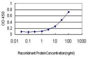 Detection limit for recombinant GST tagged ITGB2 is approximately 0. (Integrin beta 2 anticorps  (AA 600-699))