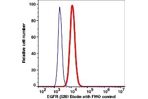 Flow Cytometry (FACS) image for anti-Epidermal Growth Factor Receptor (EGFR) antibody (Biotin) (ABIN7077614)