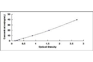 Typical standard curve (IgA Secretory Component Kit ELISA)