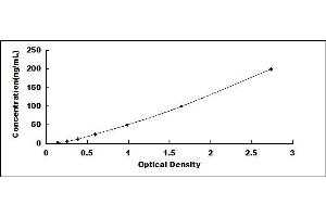 Typical standard curve (Zinc Transporter 8 (SLC30A8) Autoantibody Kit ELISA)