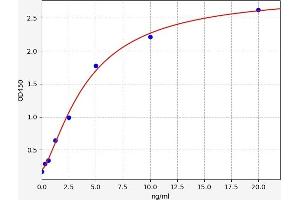 Typical standard curve (tRNA-Guanine Transglycosylase Kit ELISA)