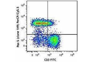 Flow Cytometry (FACS) image for anti-Paired Box 5 (PAX5) antibody (PerCP-Cy5.5) (ABIN2660223) (PAX5 anticorps  (PerCP-Cy5.5))