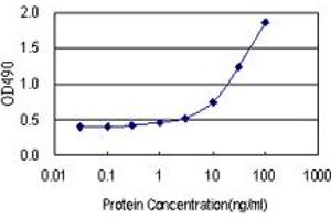 Sandwich ELISA detection sensitivity ranging from 3 ng/mL to 100 ng/mL. (AK1 (Humain) Matched Antibody Pair)