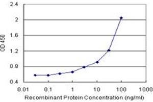 Sandwich ELISA detection sensitivity ranging from 3 ng/mL to 100 ng/mL. (ALOX12 (Humain) Matched Antibody Pair)